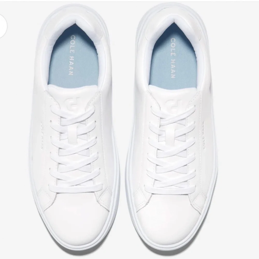 COLE HAAN NIB White Low Top Leather Grand Crosscourt Daily Sneakers Shoes 7 B - Picture 4 of 11